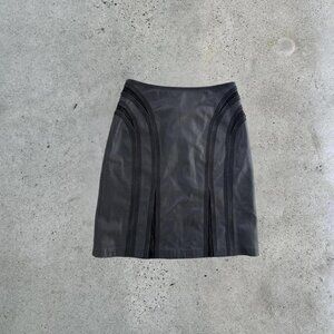 Vintage leather pencil skirt